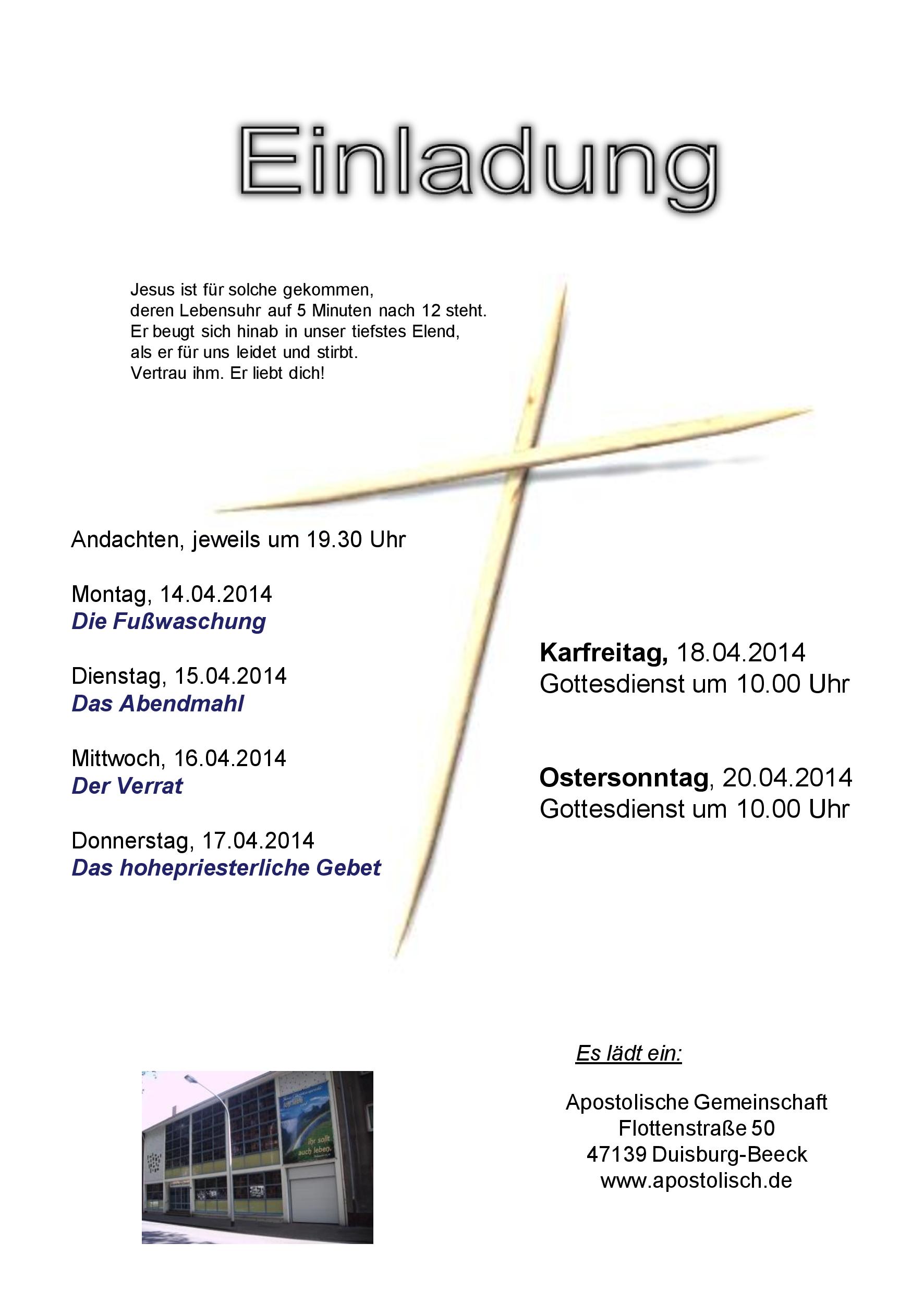 Flyer Karwoche 2014 Rückseite